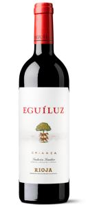 Botella de vino de Rioja Eguíluz Crianza