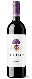 Bottle of Rioja wine Eguíluz Joven