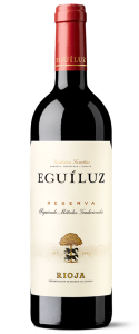 Bottle of Rioja Eguíluz Reserva wine